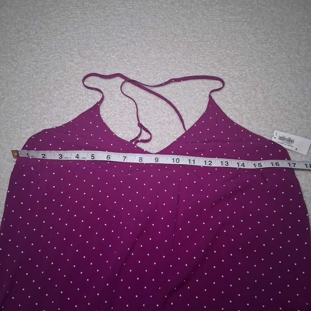NWT Purple Polka Dot Swing Tank  Maxi Dress Women's Sz M Lounge Spring Summer - Picture 6 of 9